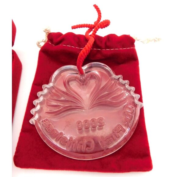 Waterford Crystal The Wedding Collection Our First Christmas 2000 Ornament & Box - Picture 7 of 9